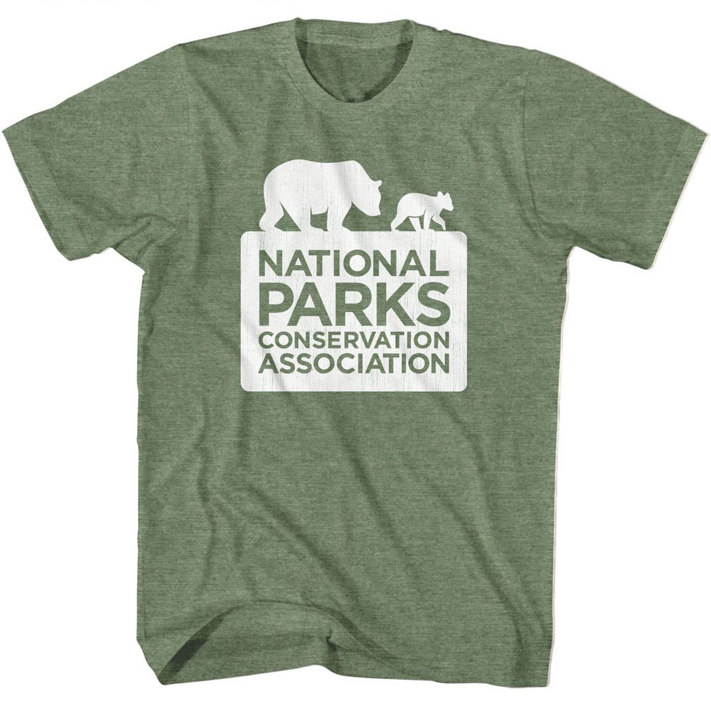Wholeale NPCA-NATIONAL PARKS LOGO-MILITARY GREEN HEATHER ADULT S/S TSHIRT-S