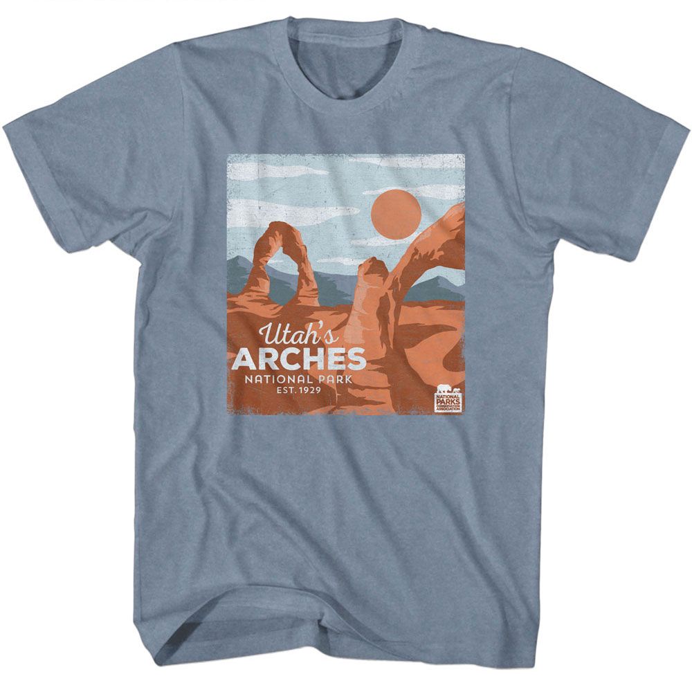 Wholeale NPCA-UTAHS ARCHES-INDIGO HEATHER ADULT S/S TSHIRT-S