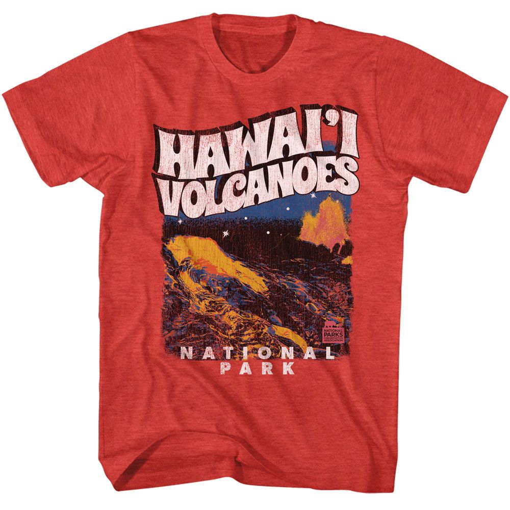 Wholeale NPCA-HAWAII VOLCANOES-RED HEATHER ADULT S/S TSHIRT-S