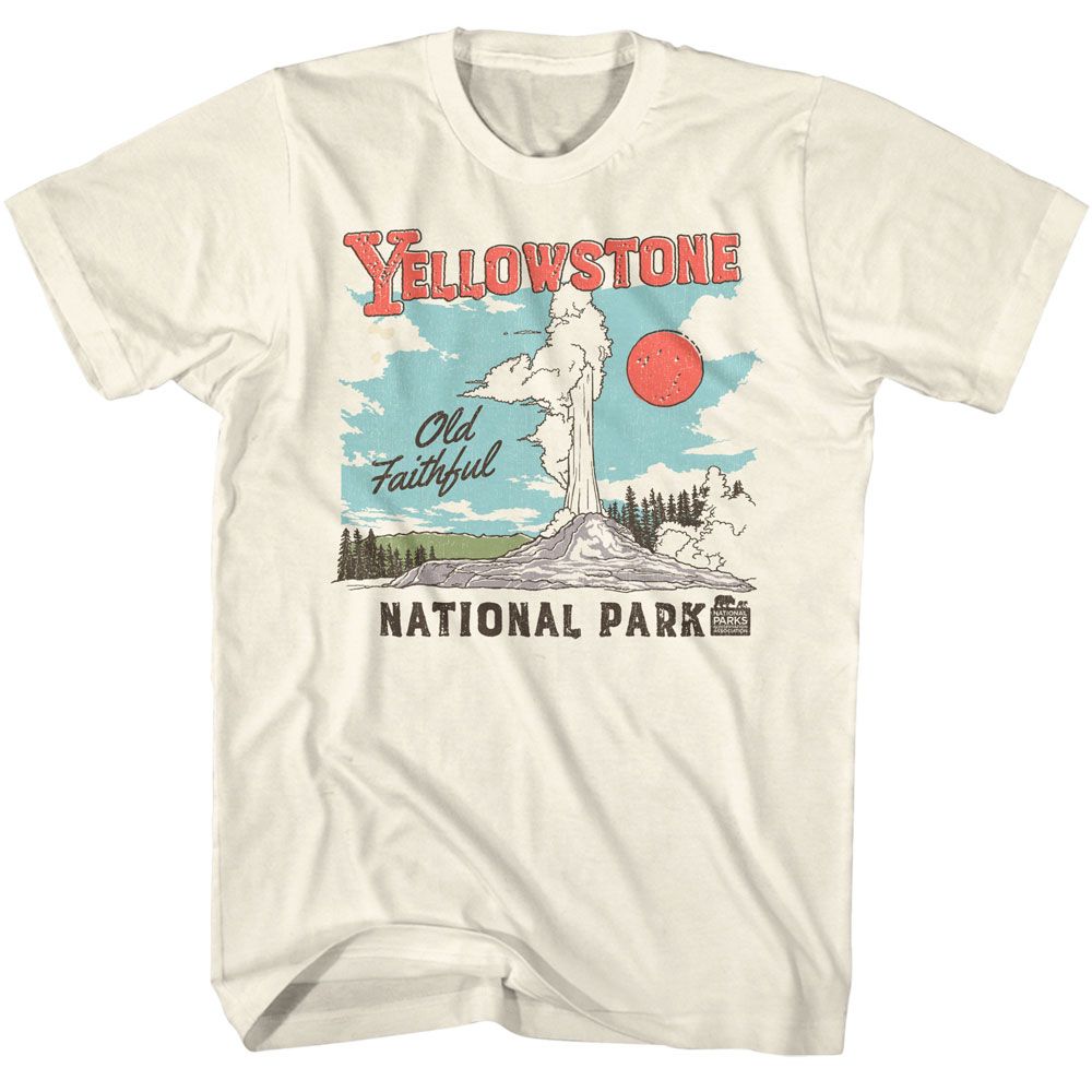 Wholeale NPCA-YELLOWSTONE ILLUSTRATION-NATURAL ADULT S/S TSHIRT-S