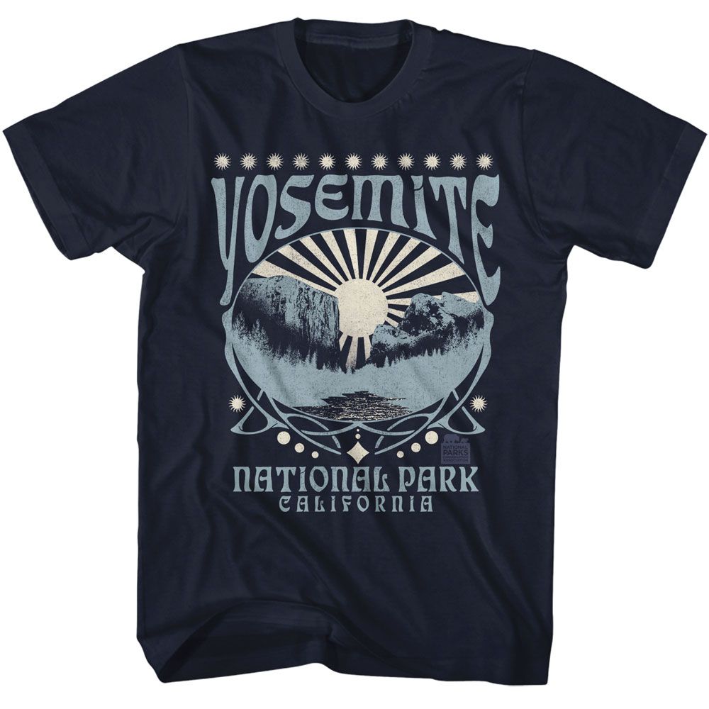 Wholeale NPCA-YOSEMITE DECORATIVE OVAL DUO COLOR-NAVY ADULT S/S TSHIRT-S