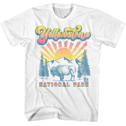 Wholeale NPCA-BUFFALO WITH GRADIENT SUN-WHITE ADULT S/S TSHIRT-S