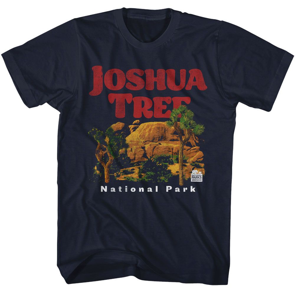 Wholeale JOSHUA TREES AND ROCKS-NAVY ADULT S/S TSHIRT-S