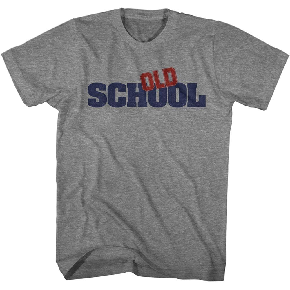 Wholesale Old School Movie Logo Heather Graphite Adult T-Shirt