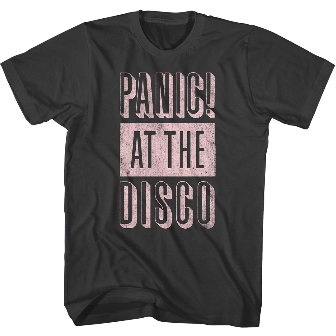 Panic at the Disco Block Logo T Shirt Wholesale Band T Shirts Merch Showroom