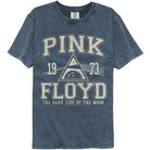 Wholesale Pink Floyd 1973 Collegiate Font Blue Premium Dye Fashion Band T-Shirt