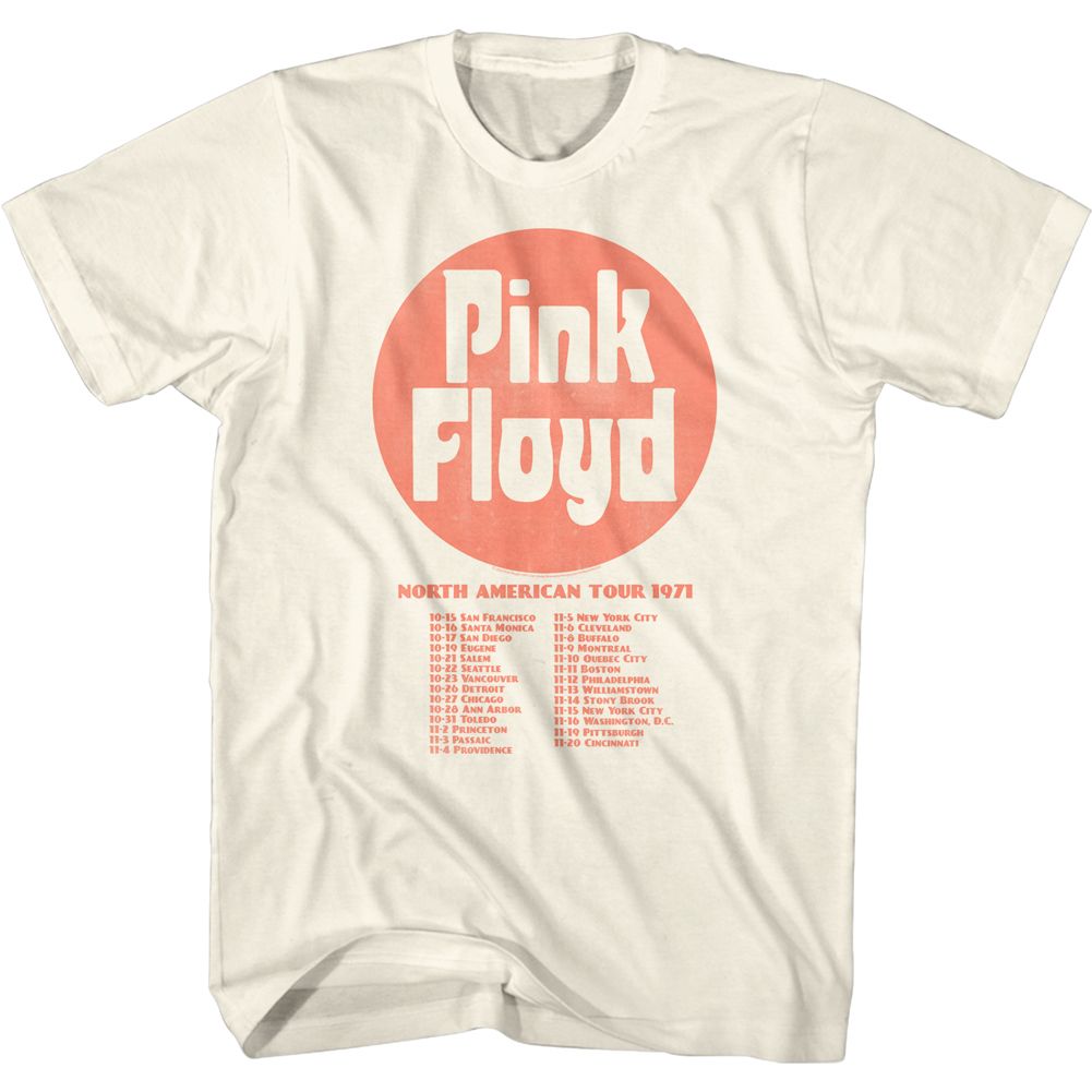 Wholesale Pink Floyd Front Dates T-Shirt