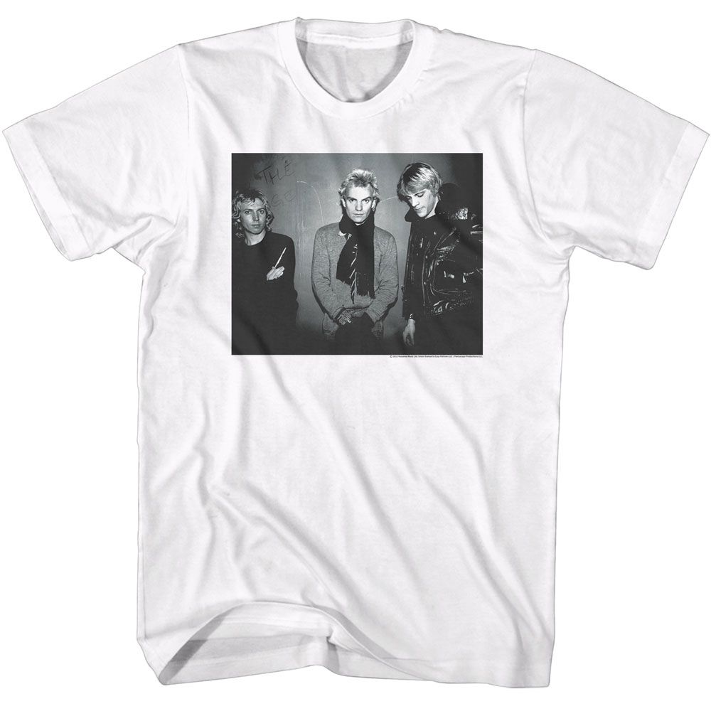 Wholesale The Police B&W Against Wall T-Shirt