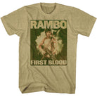 Wholesale Rambo Movie Poster Heather Khaki Adult T-Shirt