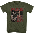 Wholesale Rambo Movie Become War Solid Military Green Adult T-Shirt