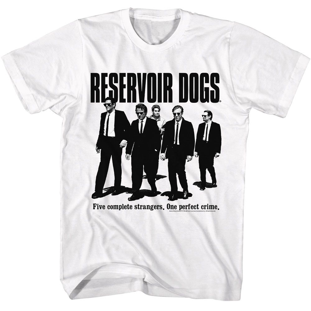 Wholesale Reservoir Dogs Movie One Perfect Crime White Adult T-Shirt