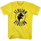 Wholesale Rocky Movie Italian Stallion Solid Yellow Adult T-Shirt