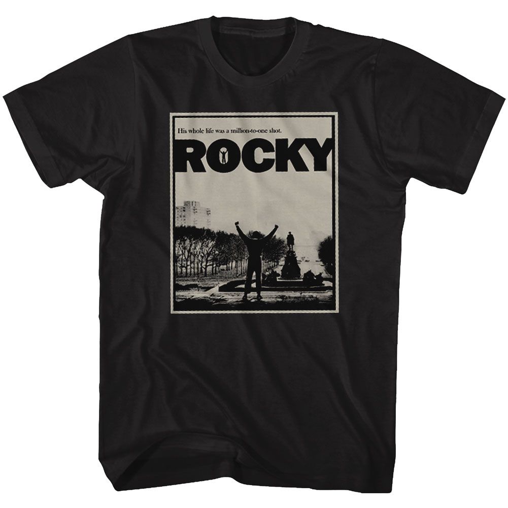 Wholesale Rocky Movie Million to One Black Adult T-Shirt