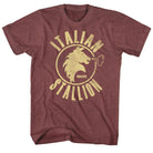 Wholesale Rocky Movie Stallion Heather Vintage Maroon Adult T-Shirt