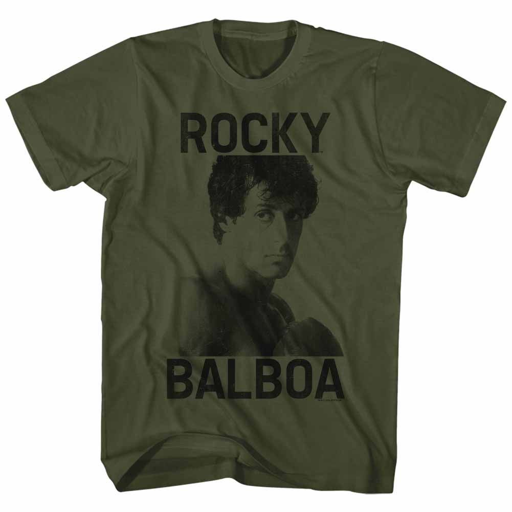 Wholesale Rocky Movie Balboa Solid Military Green Adult T-Shirt