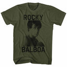 Wholesale Rocky Movie Balboa Solid Military Green Adult T-Shirt