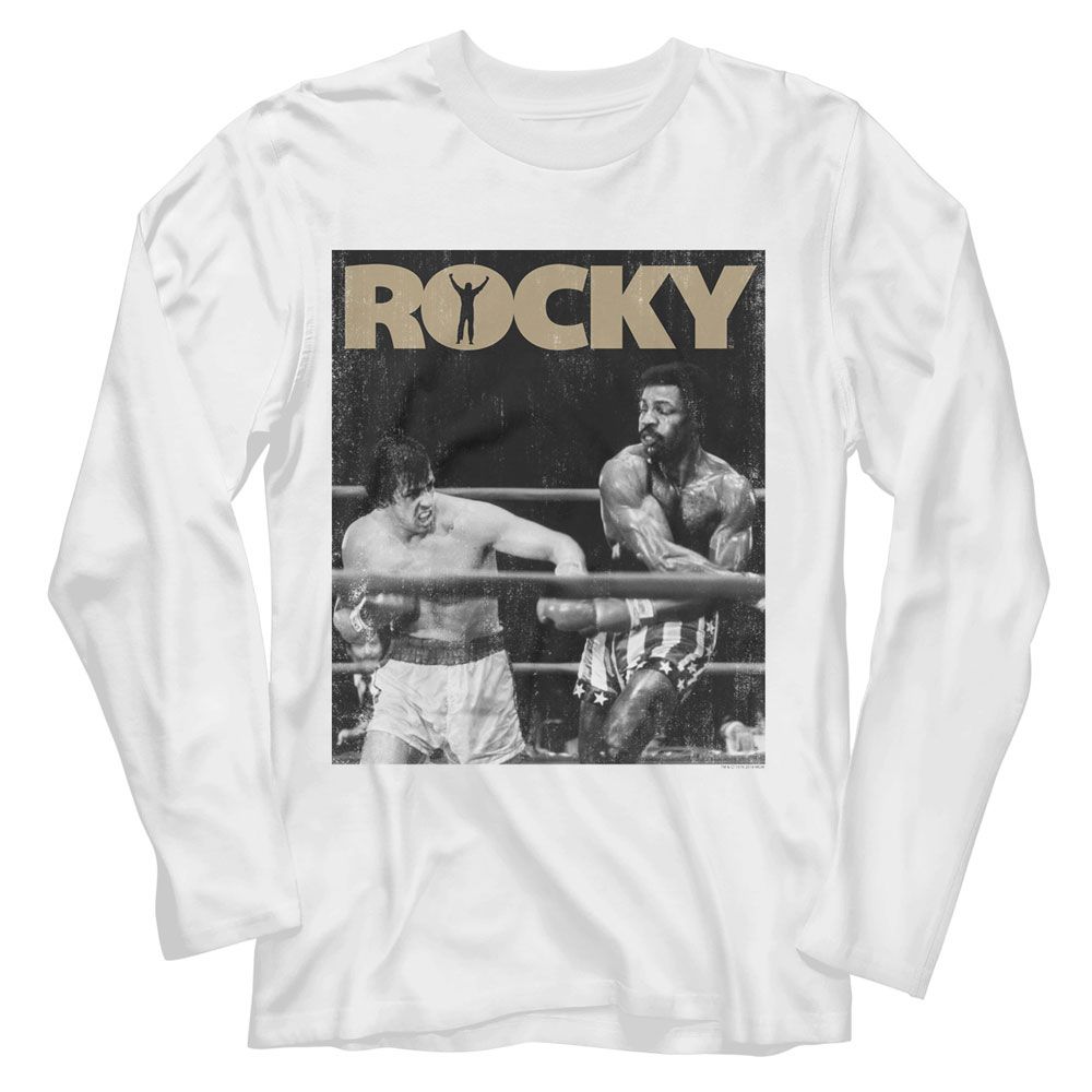 Wholesale Rocky Movie One White Adult Long Sleeve T-Shirt