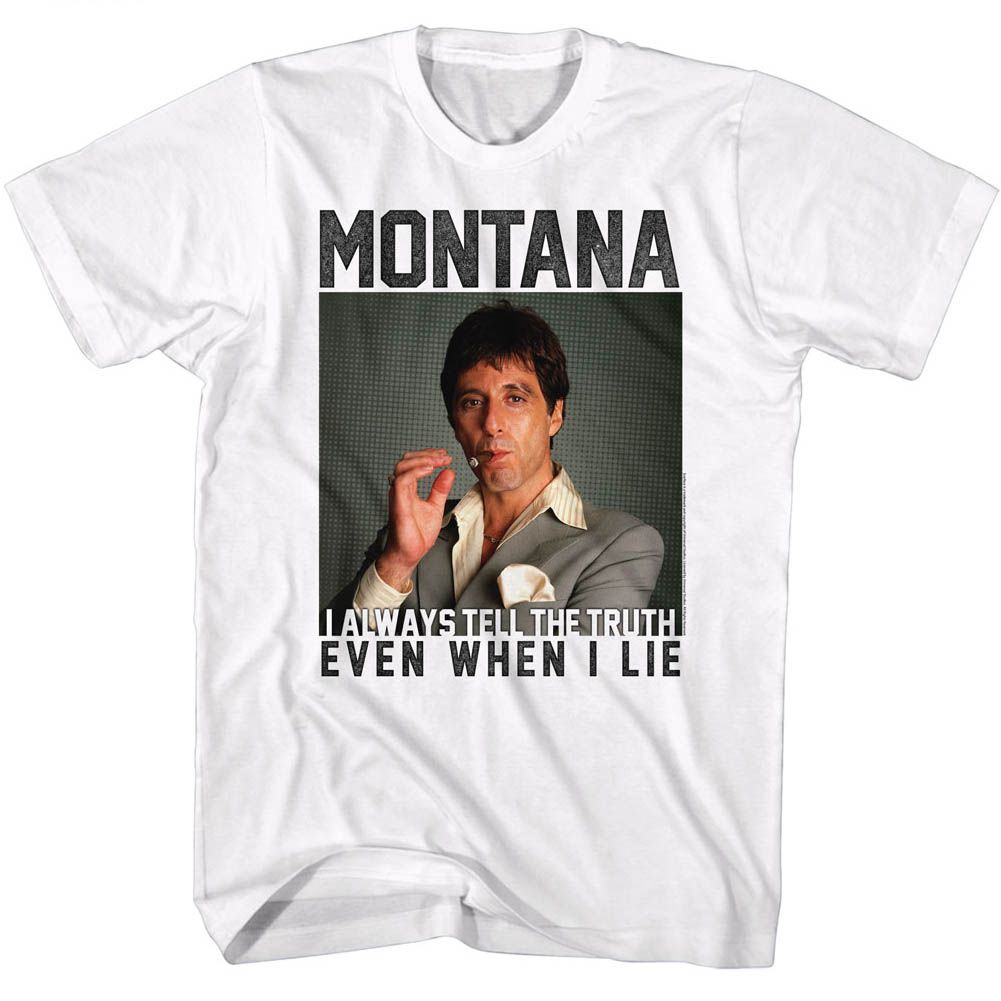 Wholesale Scarface Movie Montana White Adult T-Shirt