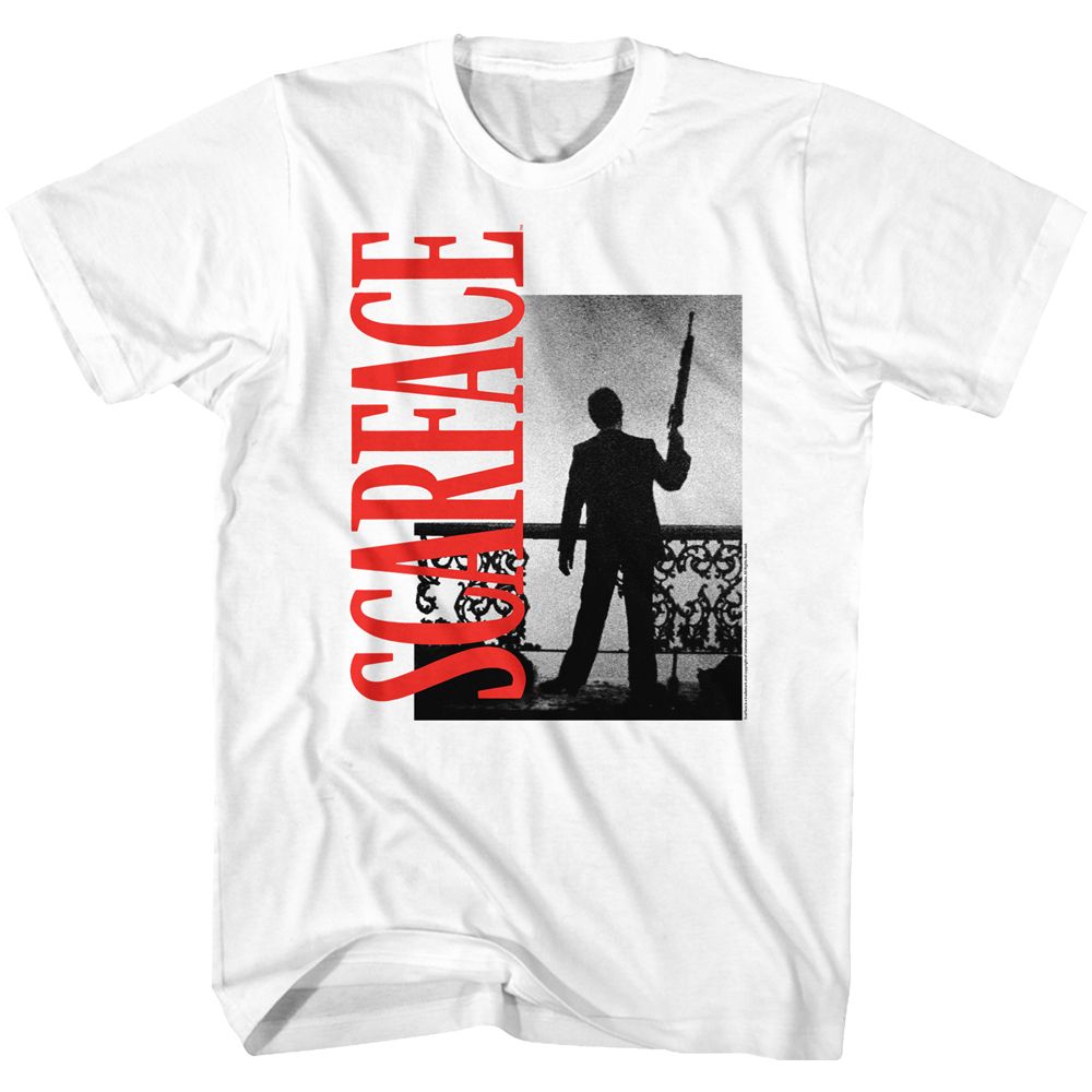 Wholesale Scarface Movie Red Logo White Adult T-Shirt