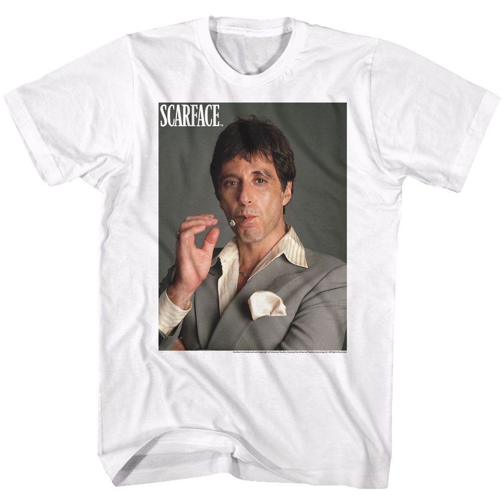 Wholesale Scarface Movie Smokin White Adult T-Shirt