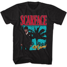 Wholesale Scarface Movie Palms Miami Bright Black Adult T-Shirt