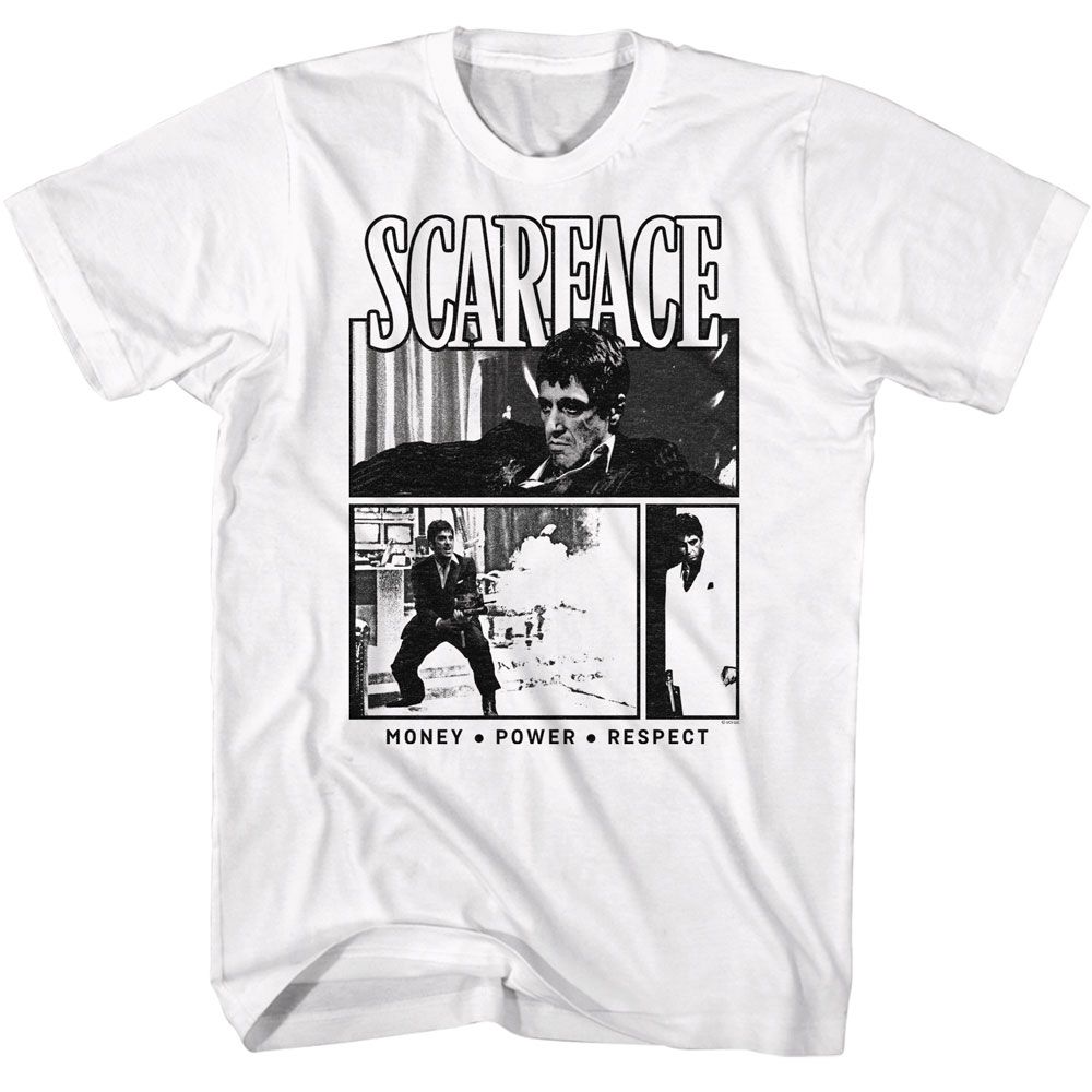 Wholesale Scarface Movie Comic Background White Adult T-Shirt