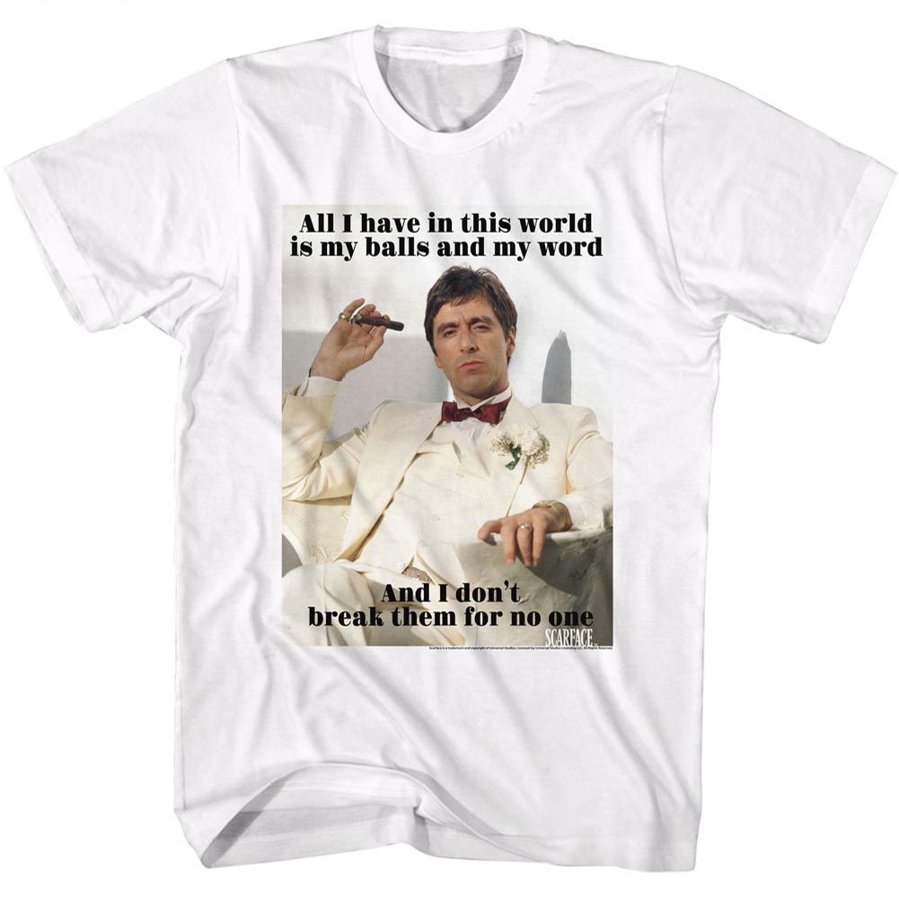 Wholesale Scarface Movie Break White Adult T-Shirt