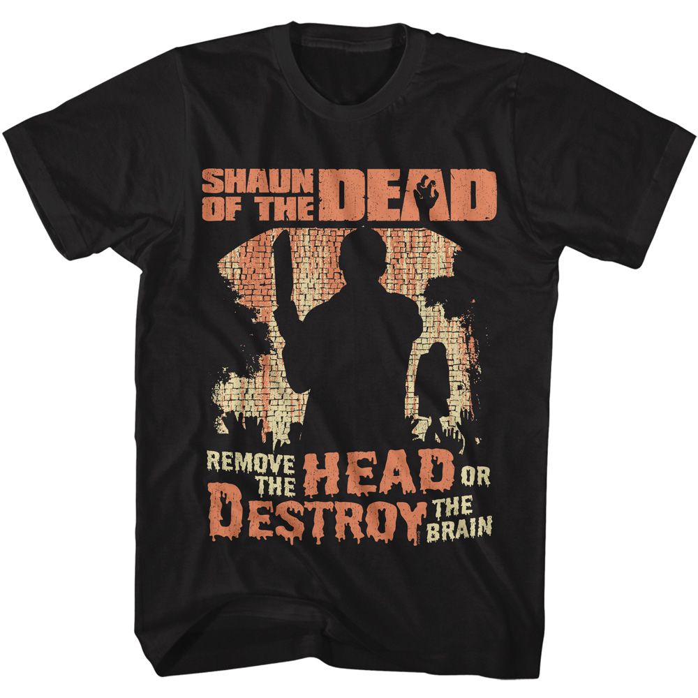 Wholesale Shaun of the Dead Movie Remove the Dead Black Adult T-Shirt