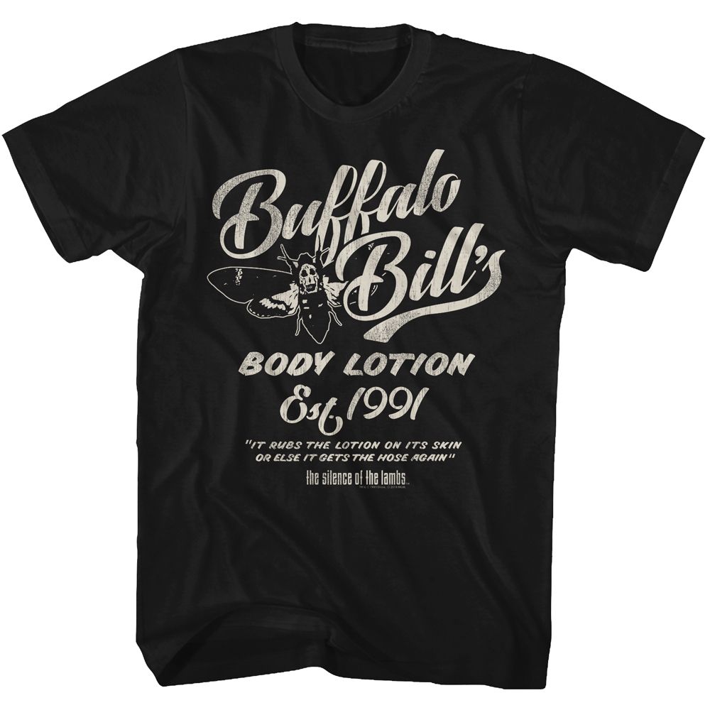 Wholesale Silence of the Lambs Movie Body Lotion Black Adult T-Shirt