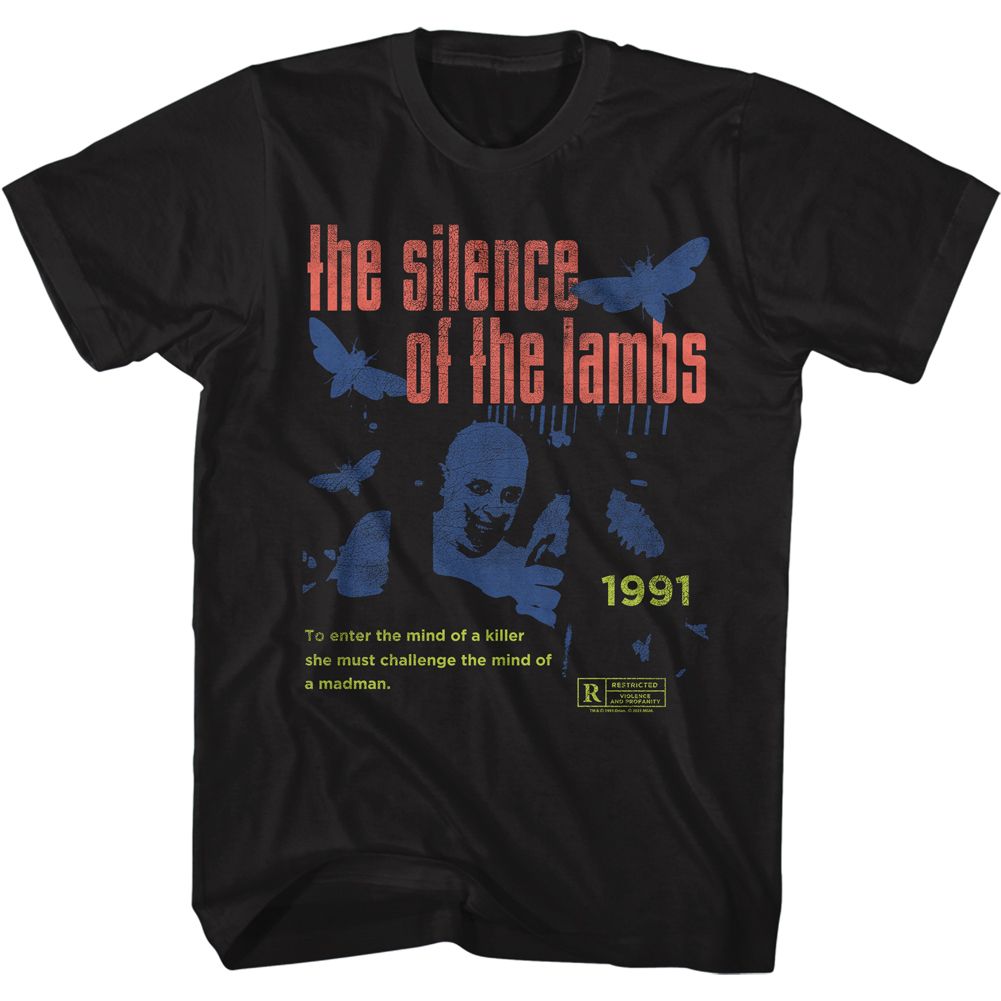 Wholesale Silence of the Lambs Movie Mind of a Madman Black Adult T-Shirt