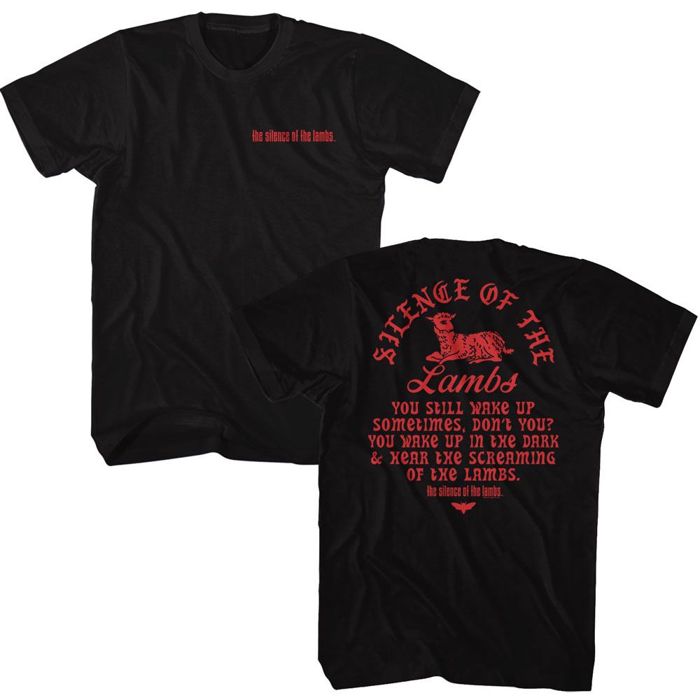 Wholesale Silence of the Lambs Movie Silence Lamb Front & Back Black Adult T-Shirt