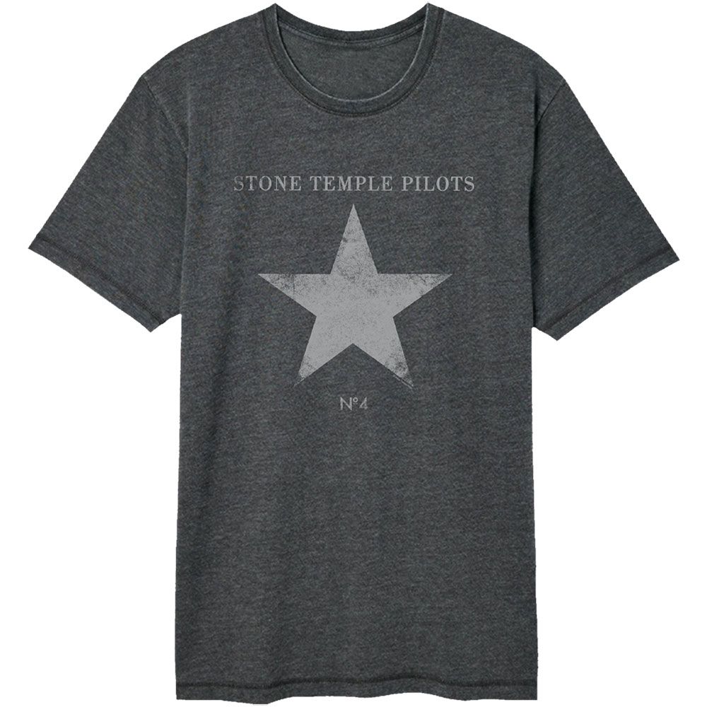 Wholesale Stone Temple Pilots Star Heather Black Vintage Wash Premium Band T-Shirt