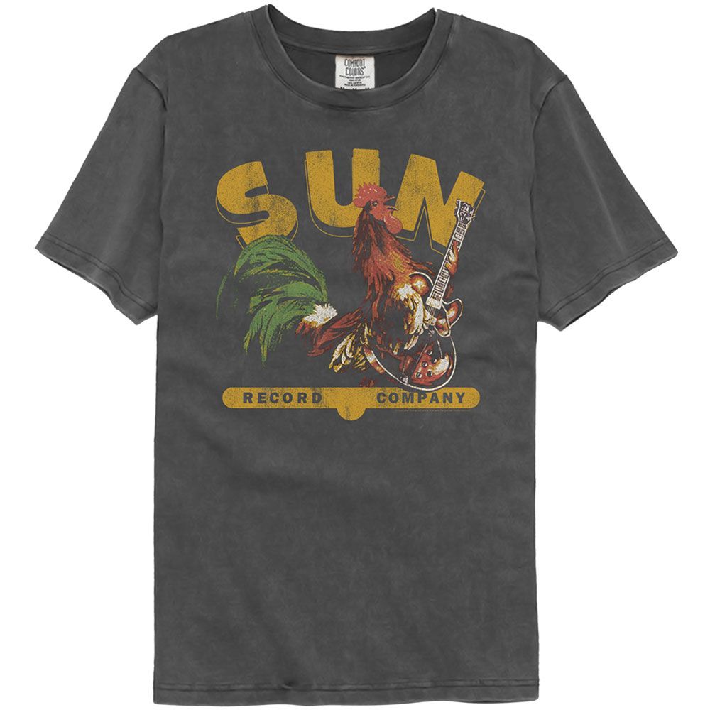 Wholesale Sun Records Record Company Rooster Black Premium Dye Fashion Boutique T-Shirt