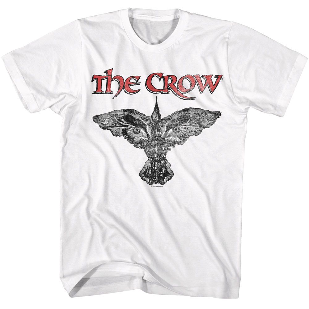 Wholesale The Crow Movie Logo and Crow White Adult T-Shirt