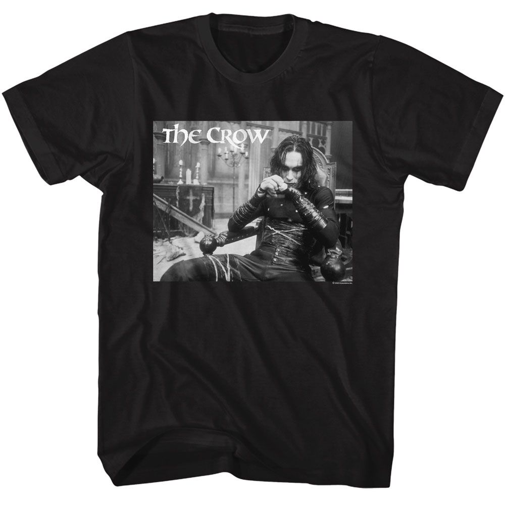 Wholesale The Crow Movie Draven in Chair Black Adult T-Shirt