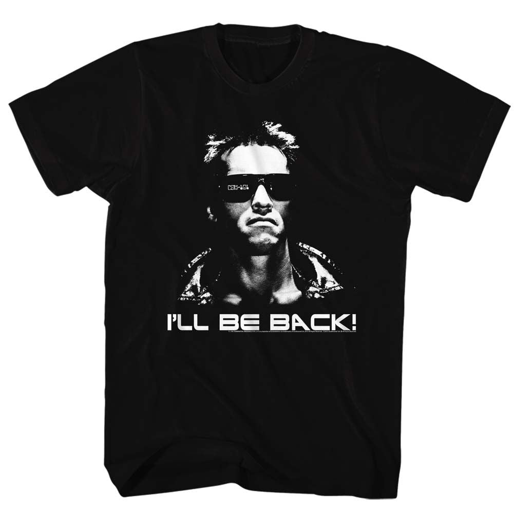 Wholesale Terminator Ill Be Back Black Adult T-Shirt