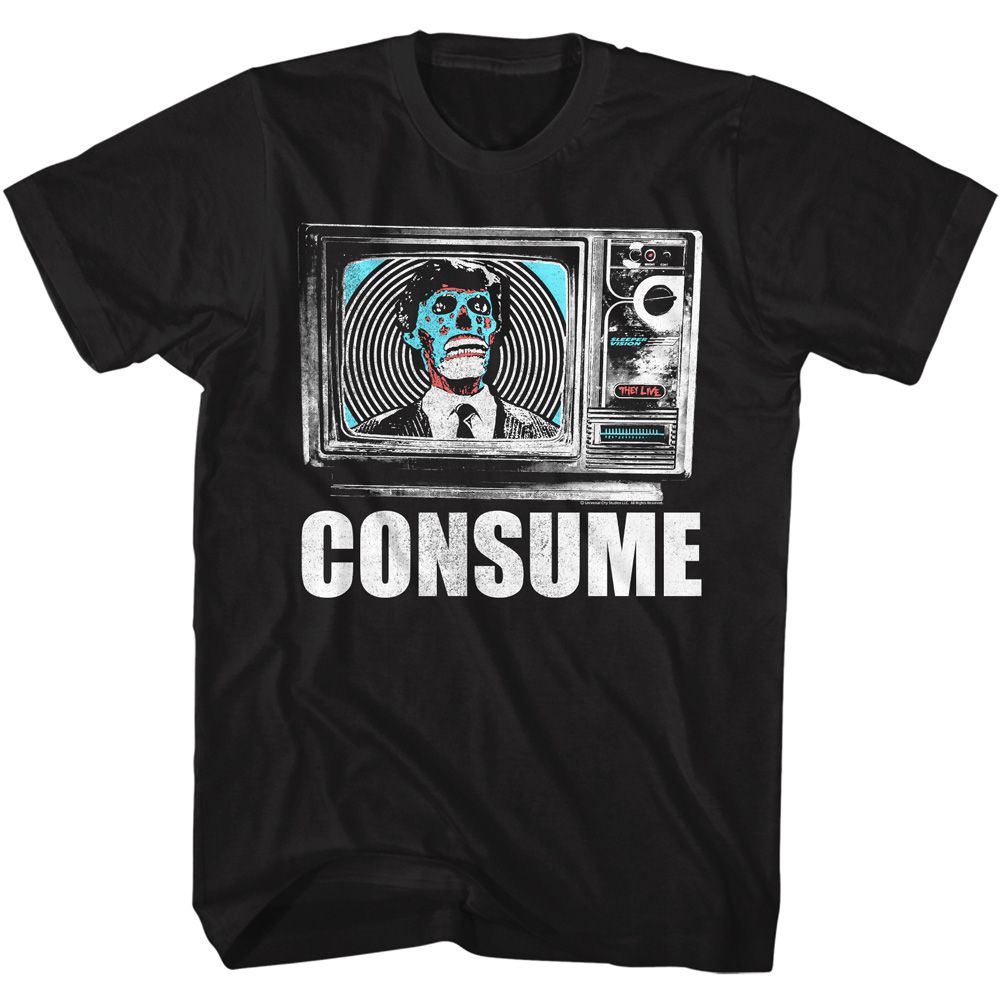 Wholesale They Live Movie Consume Black Adult T-Shirt