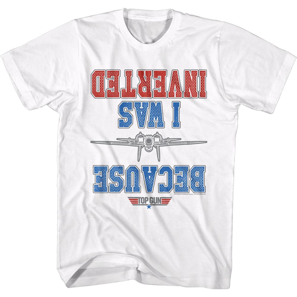 Wholesale Top Gun Movie Inverted White Adult T-Shirt