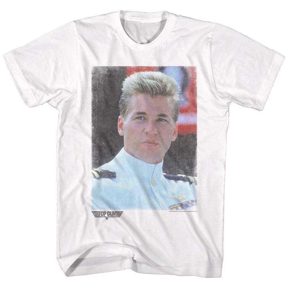 Wholesale Top Gun Movie Iceman Fade White Adult T-Shirt