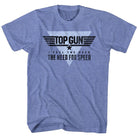 Wholesale Top Gun Movie Speed Yeah Heather Light Blue Adult T-Shirt