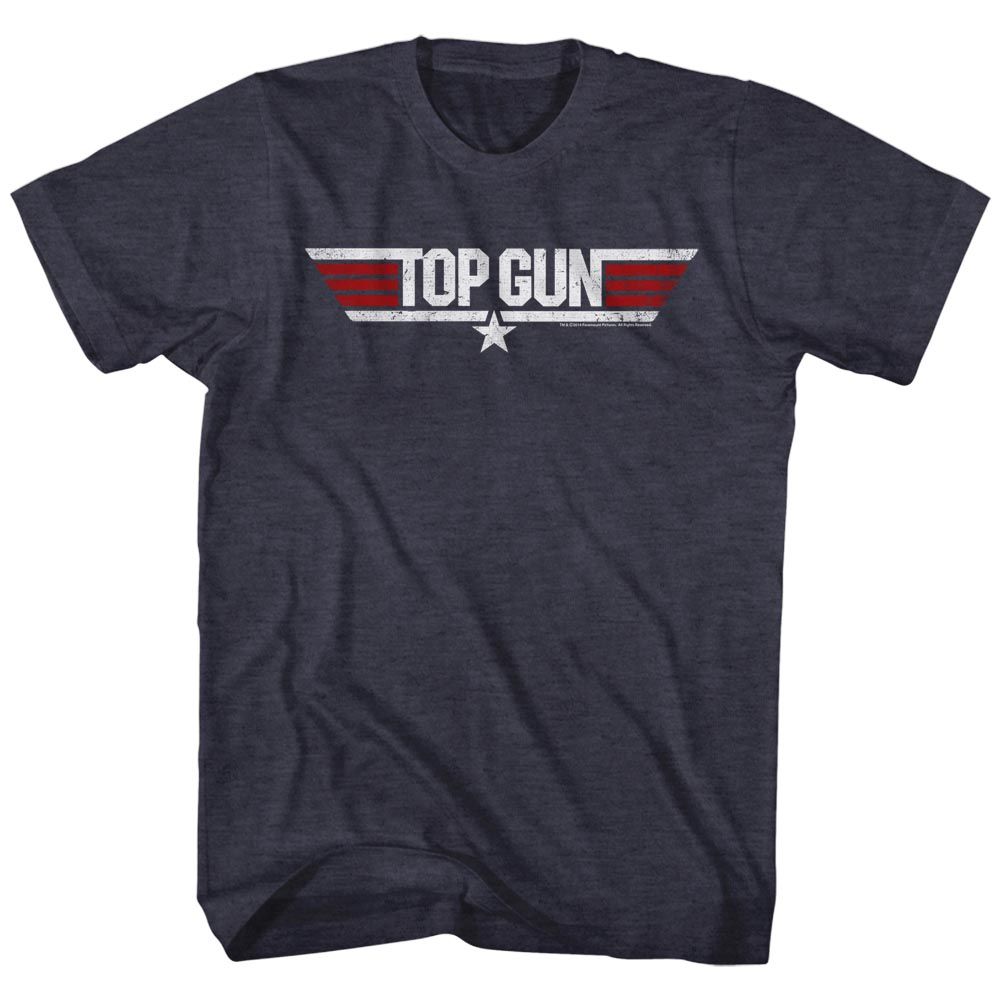 Wholesale Top Gun Movie Logo Heather Navy Adult T-Shirt
