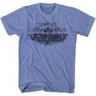 Wholesale Top Gun Movie Top Distress Heather Light Blue Adult T-Shirt