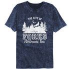 Wholesale Twilight Movie Forks Welcomes You Navy Premium Boutique Movie T-Shirt