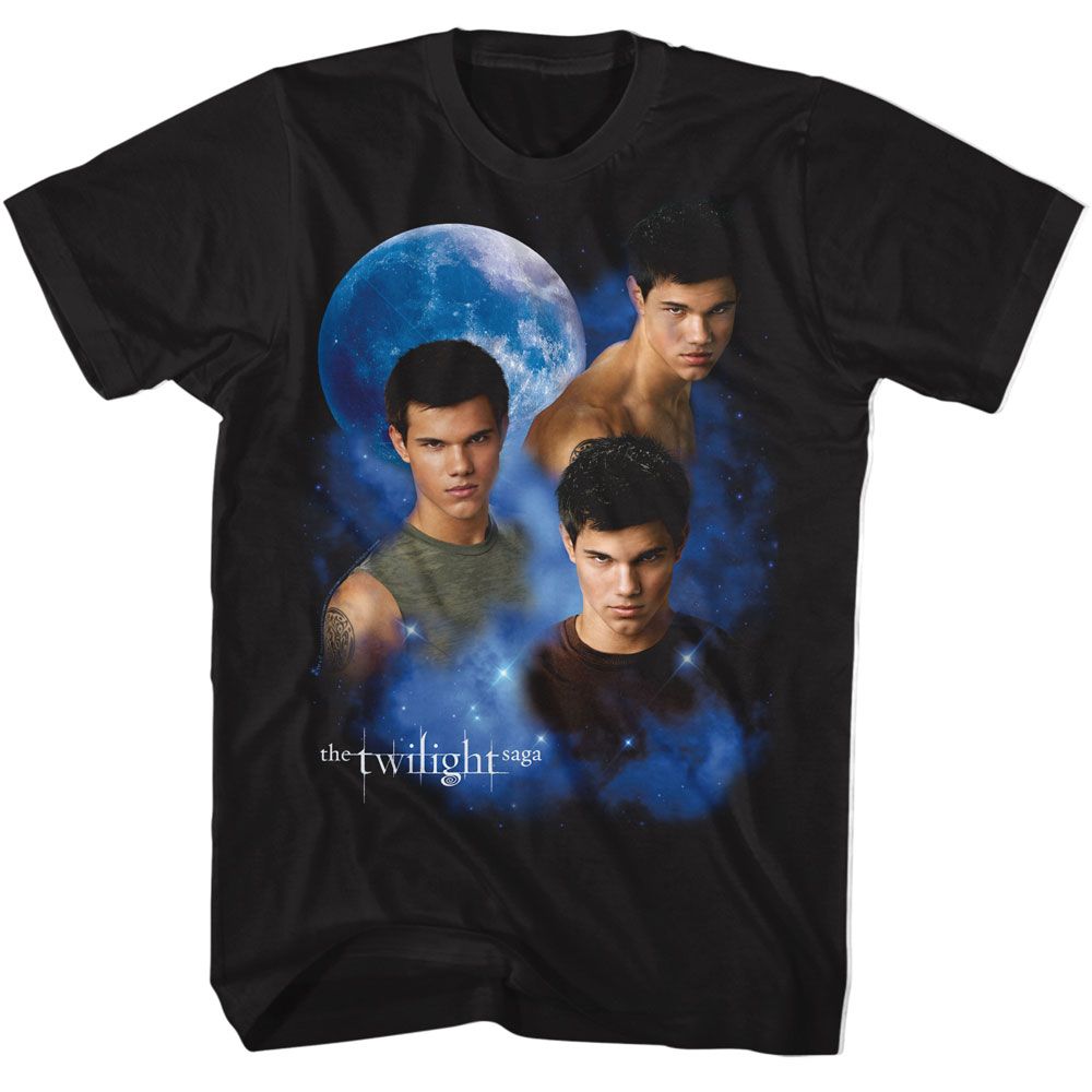 Wholesale Twilight Movie Jacob and Moon Black Adult T-Shirt