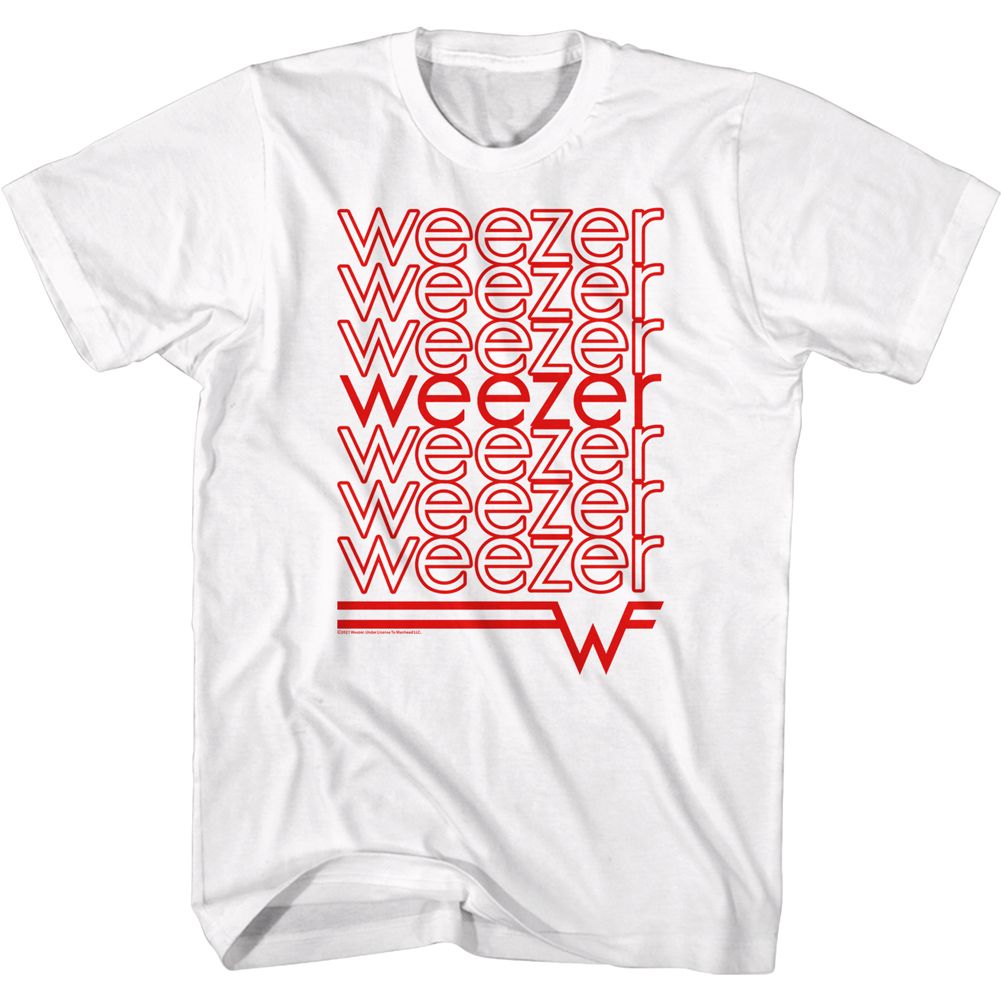 Wholesale Weezer Repeating Logo T-Shirt