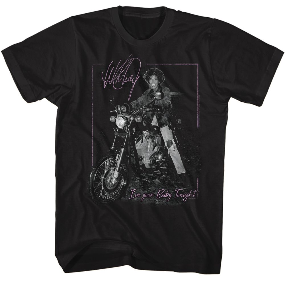 Wholesale Whitney Houston Motorcycle T-Shirt