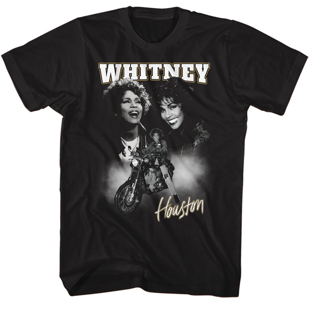 Wholesale Whitney Houston Motorcycle Collage T-Shirt