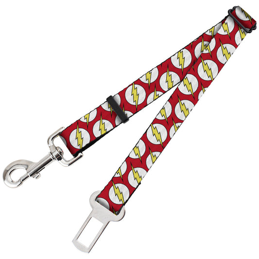 Dog Safety Seatbelt for Cars - Flash Logo Scattered Red White Yellow